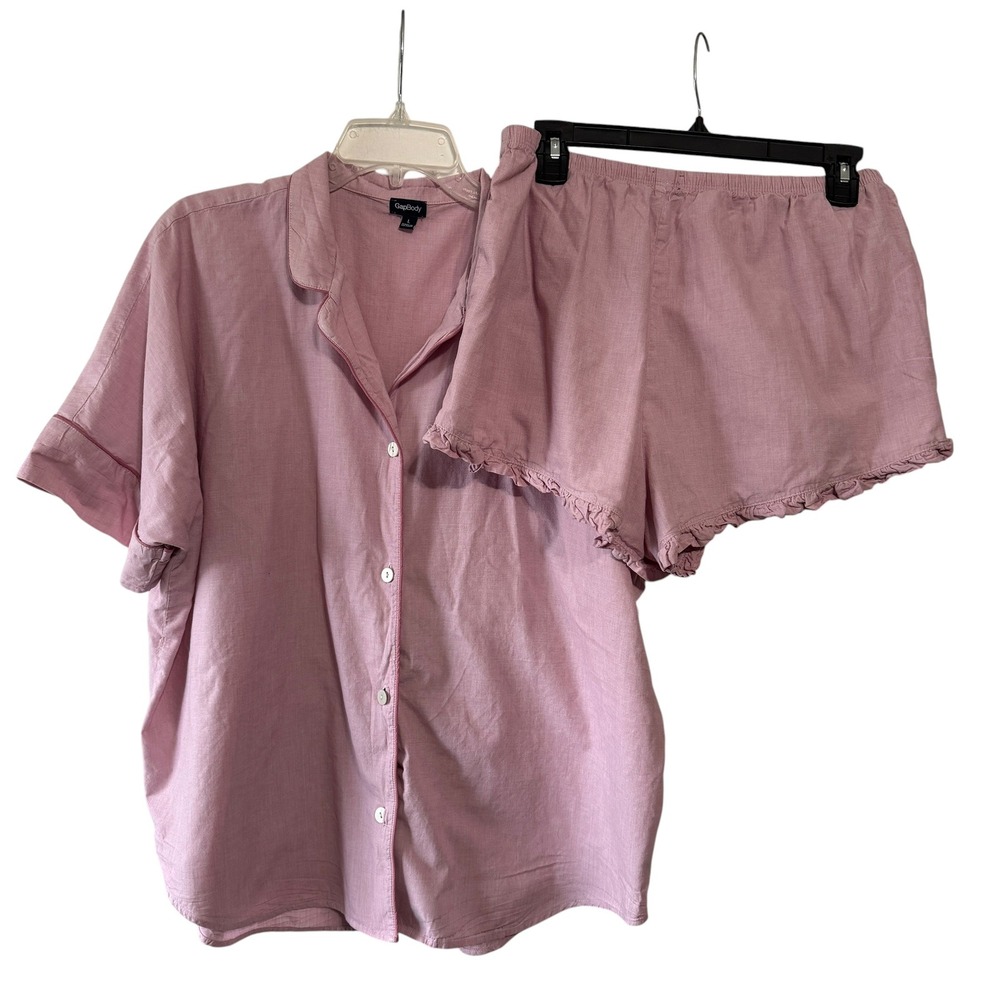 GapBody Pajama Sets Bundle Pink & Blue Lounge Sleepwear 2 Sets Women's Sz Large